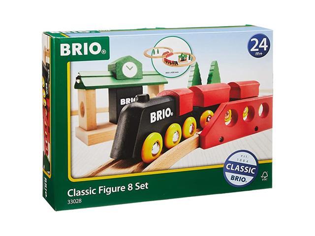 World 33028 Classic Figure 8 Set 22 Piece Wood Toy Train Set with Accessories and Wooden Tracks for Kids Age 2 and Up