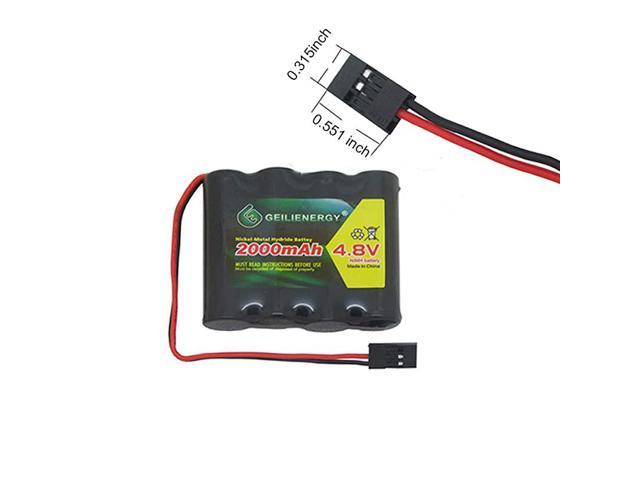 Geilienergy 1x 4.8v 2000mah NiMH Receiver RX Battery Hitec Connector for RC Cars for sale online 