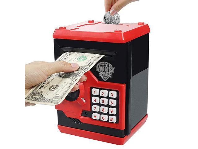 Electronic Password Piggy Bank Cash Coin Can Security Money Safe Mini ATM Lock 