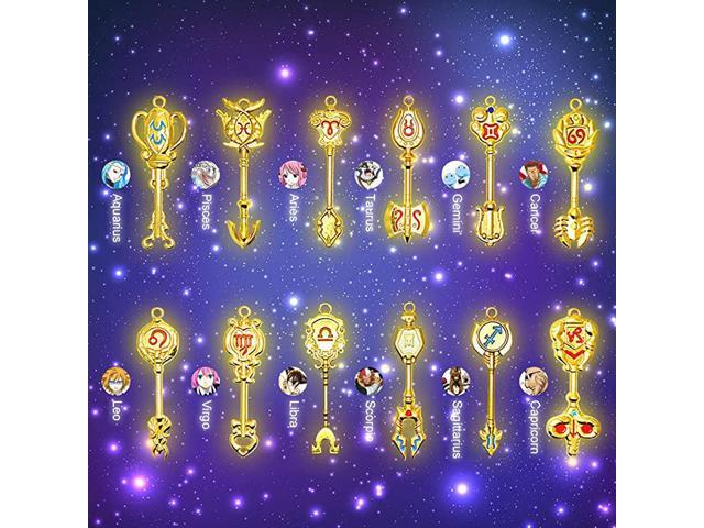 Fairy Tail 18pcs Fairy Tail Lucy Heart Key Chain Celestial Spirit Gate Pendant Set Keychain For Children Kids Christmas Thanksgiving Day Birthday Gifts Newegg Com