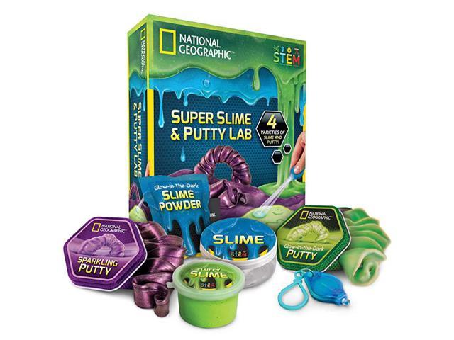 4 NATIONAL GEOGRAPHIC Mega Slime Kit & Putty Lab Slime-Putty 8 Pack 