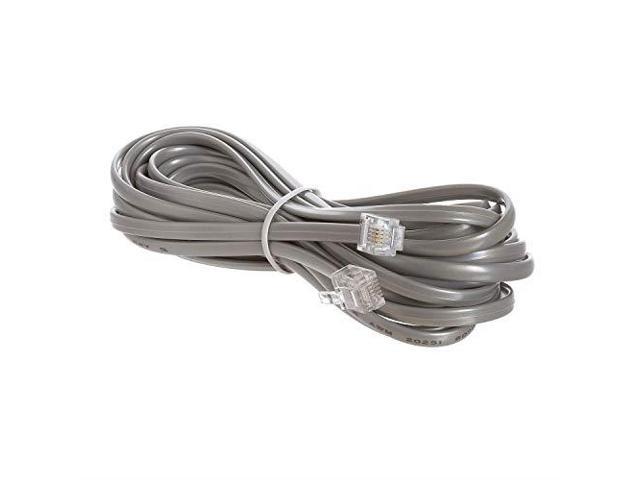 RJ14 Type End 3 foot 4 Conductor BLACK Telephone Phone Line Cable Cord Wire Lots Of Small Business Also Commonly Used In Most Residential Homes Used For One or Two phone Line Phones RJ11