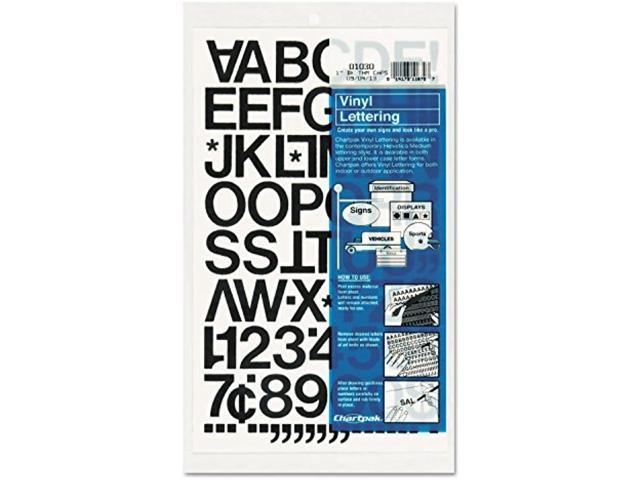 3 PACKS Chartpak 1-inch Black Stick-on Vinyl Letters & Numbers 01030 