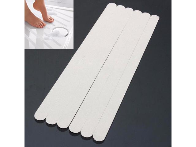 6Pcs PVC Bathroom Ceramic Tile Floor Anti Slip Stickers Bathtub Safety Tape Mat 