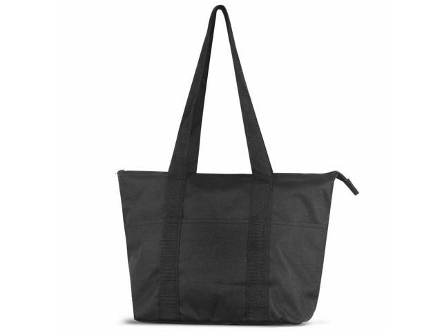 black insulated lunch tote