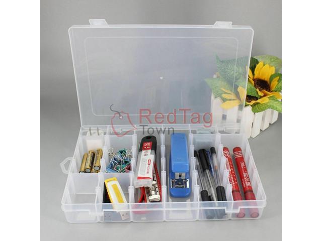 36 Compartments Clear Plastic Storage Box Jewelry-Bead Screw Organizer Container