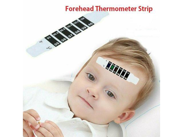 5Pcs Baby Kids Forehead Strip Head Thermometer Fever Temperature Test Home Tool 