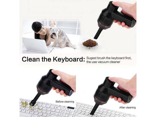 Mini Rechargeable Car Vacuum Cleaner,Getting Dust and Crumbs Off The Keyboard and Around The Computer Drawer Scraps,Laptop Wired Car Interior and Other Crevices Hairs Keyboard Vacuum Cleaner 