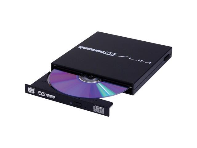 Kanguru 6X Slim USB2.0 External Blu-ray Burner BD-RE Drive - External, Black