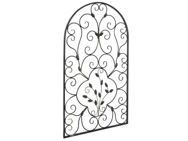 Arched Wrought Iron Wall Art Vintage Tuscan Indoor Outdoor Gate Decor US Stock 