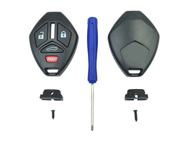 For Mitsubishi Eclipse Lancer 4 Buttons Remote Key Fob Shell Case Key Box Black 