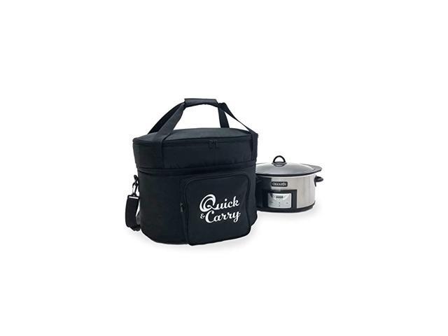 Quick & Carry Slow Cooker Carrying Strap and Handle Slow Cooker Travel Tote Bag forCrock Pot and Most Oval Shape Slow Cookers Padded Sides Zippered Accessory Storage Slow Cooker Travel Tote Bag forCrock Pot and Most Oval Shape Slow Cookers