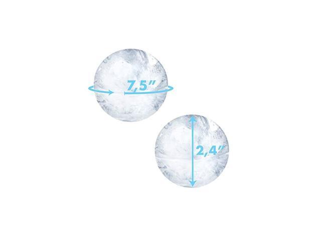 Chuzy Chef Sphere Ice Maker ball Molds - Large Clear Rubber reusable  plastic opal Ice Mold Round Small Ice Cubes Drinks Silicone Tray Silic