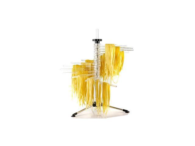 Pasta Drying Stand Collapsible Rack for Easy Storage,with A Spaghetti Measuring Ruler Green 