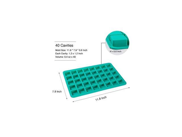Candy Molds Silicone Chocolate Molds 40-Cavity Square Baking Molds for  Homemade Caramel, Hard Candy, Truffle Chocolate, Keto Fat 