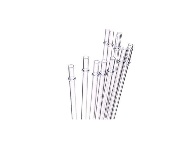 Set of 10 Mason Jar Straws Reusable Plastic Straws and 1 pc Cleaning Brush 