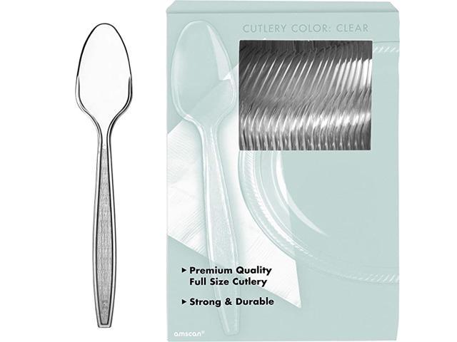 Big Party Pack Plastic Spoons, One Size, Clear