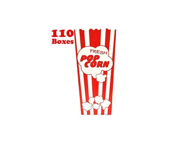Popcorn Boxes 7.75 Inches Tall & Holds 46 Oz  Old Vintage Retro Design Red&White 