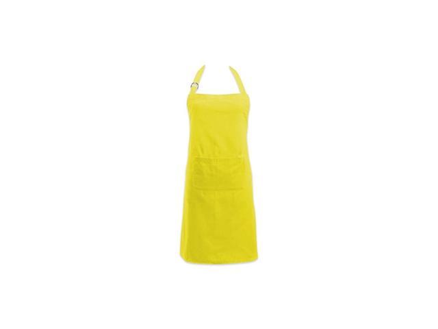 Adjustable Neck & Waist Ties with Front Pocket, 32x28 Apron Chino Chef Collection, Neon Yellow