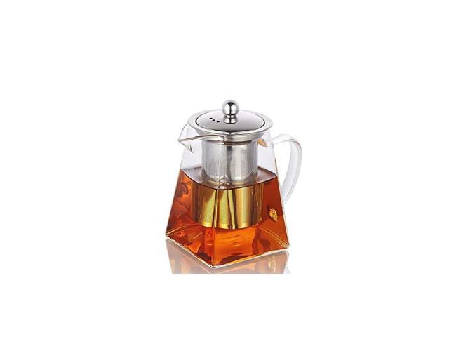 Small Glass Teapots with Infuser, Borosilicate Glass Teapot with Strainer,...