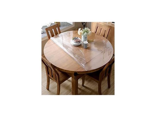 New Version Clear 24 Inches Round Table, Clear Plastic Table Cover Protector Round