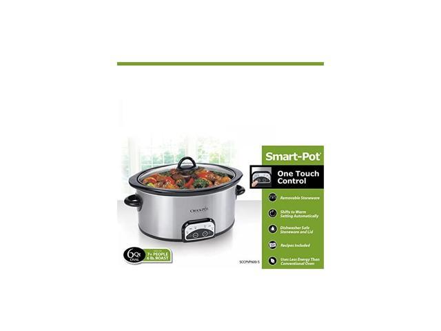 Crock-Pot SCCPVP600-S Smart-Pot 6-Quart Slow Cooker, Stainless Steel