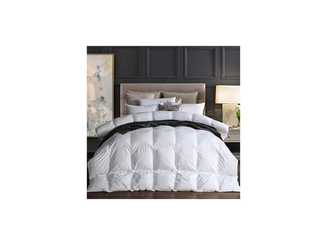 Down Comforter 100% Egyptian Cotton 750+ Fill Power Insert King Comforter 1200 Thread Count Baffle Box Stitched Down Proof Duvet Comforter with Corner Tabs for All Seasons, White 106x90Inches