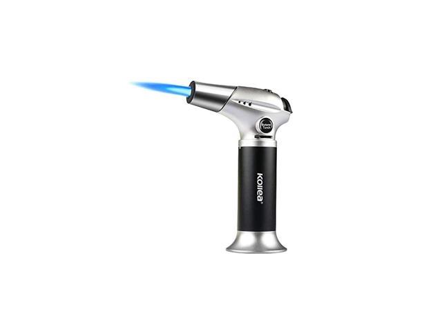 Butane Gas Not Included Creme Brulee BBQ and Baking Butane Cooking Torch Refillable Culinary Kitchen Torch with Safety Lock and Adjustable Flame，Blow Torch lighters for Desserts 