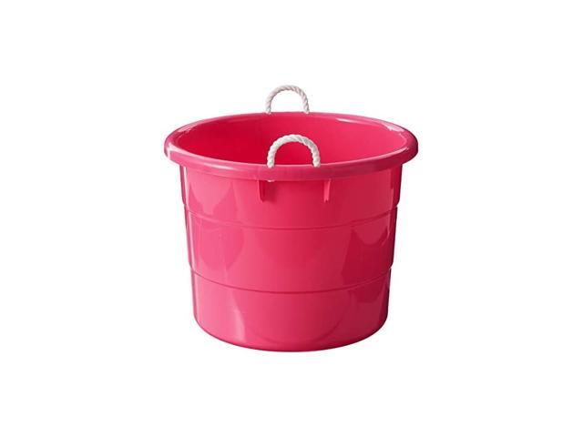 plastic toy tub with rope handles