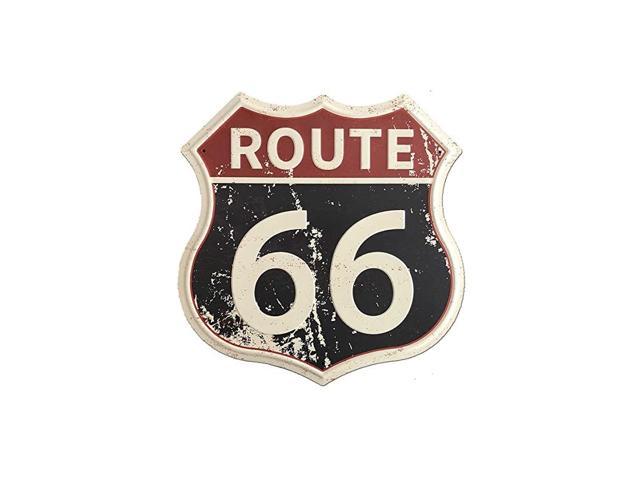 ROUTE 66 Rustic Metal Sign Vintage Tin Shed Garage Bar Man Cave Wall Plaques 