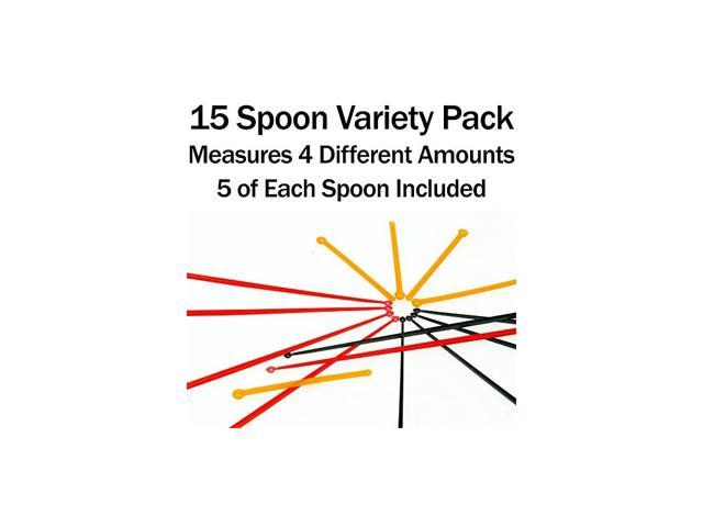  SuperDosing Static-Free Micro Scoop Variety Pack 6 Milligram -  30 Mg Measuring Spoons 15 Pack. Sturdy For Easy, Mess-Free Nootropic  Supplement Powder Measurement. 3 Sizes x 5 of Each Size Tiny