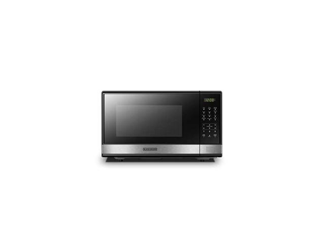 Black+decker Em031mb11 Digital Microwave Oven with Turntable Push-Button Door, Child Safety Lock, 1000W, 1.1cu.ft, Black & Stainless Steel, 1.1 Cu.