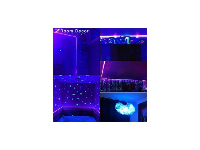 Waterproof Black Light LED Blacklight UV Strip 300 LEDs 16.4Ft/5M with ...