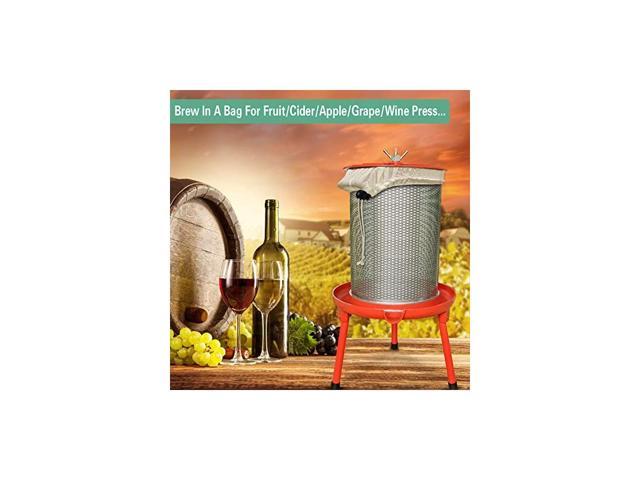 2 Pack 250 Micron Fine Mesh Bag Fruit Cider Apple Grape Wine Press Drawstring 