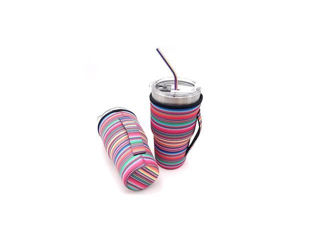 Reusable Iced Coffee Cup Sleeve Neoprene Insulated Sleeves Cup Holder with  Handl