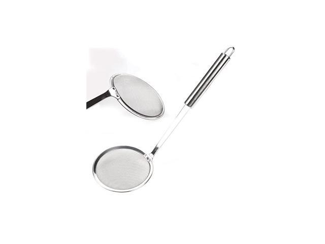 Stainless SKIMMER Spoon Kitchen Utensil Hot Pot Soup Fat Strainer Filter 10cm