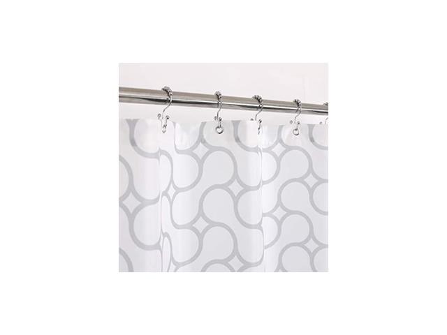 Geometric Shower Curtain Fabric Hotel, White Gray Geometric Shower Curtain