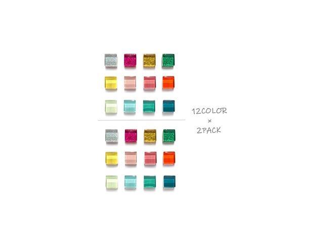 Kitchen 24 Color Refrigerator Magnets for Whiteboard Magnets Colored Fridge Magnets for Locker Magnets Decorative Glass Magnets for Office 