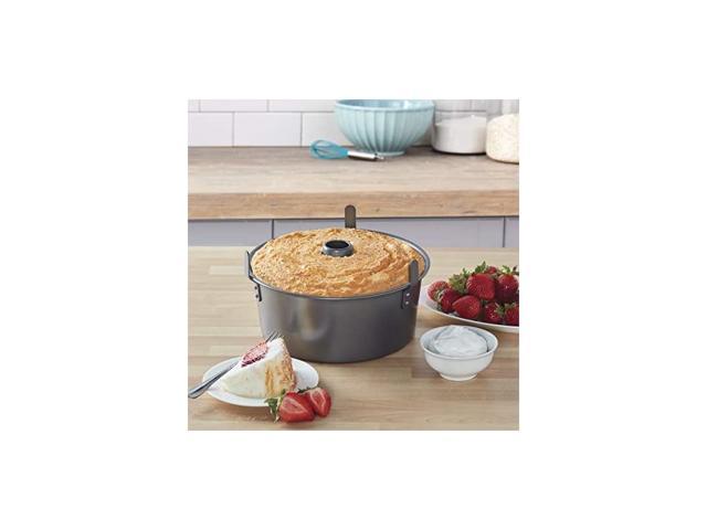 Professional 2-Piece 9.5-Inch Angel Food Cake Pan with Feet, 9.5 x 4