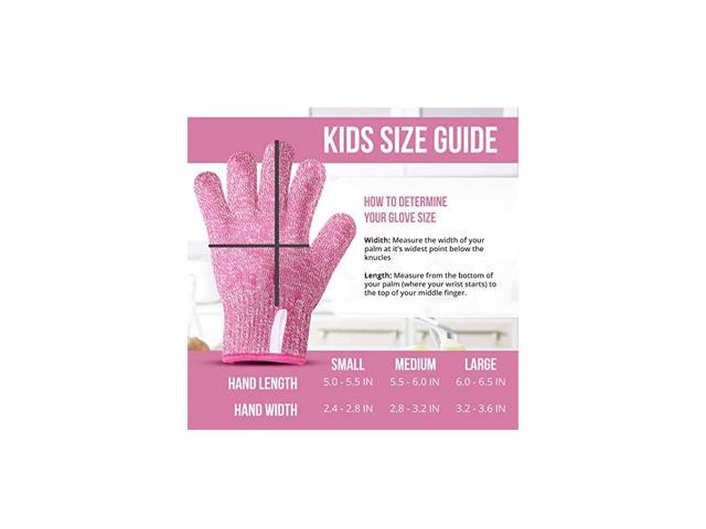 TruChef KIDS Cut Resistant Gloves (Ages 4-8) - Maximum Kids Cooking  Protection. Safe hands from REAL Kitchen Knives and Tools. Perfect for  Oyster Shucking and Whittling. 
