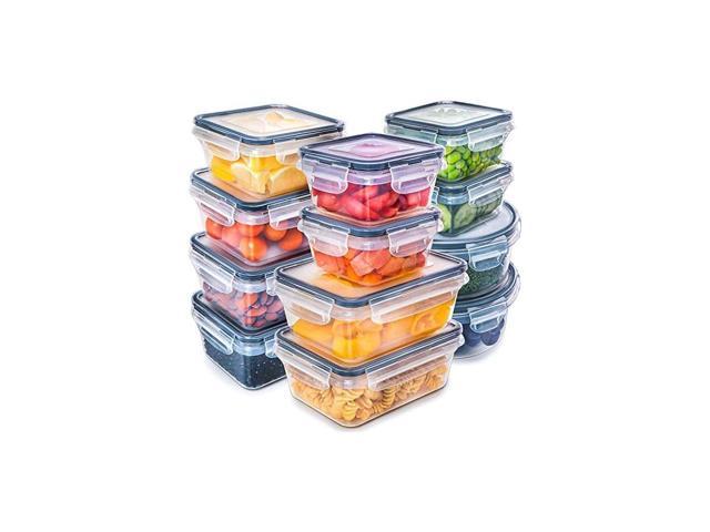 Food Storage Containers With Lids  Airtight Leak Proof Easy Snap Lock & Bpa-Free 