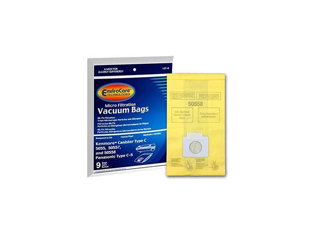 50558 50557 and EnviroCare  Vacuum Bags for Kenmore Canister Type C or Q 50555 