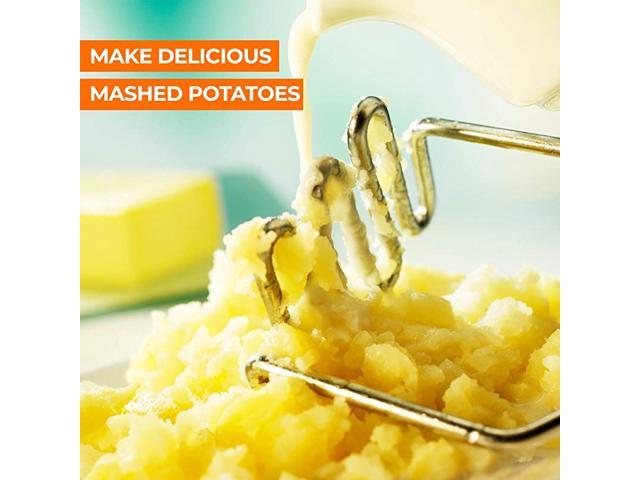 Potato Masher Stainless Steel, Hand Mashed Potatoes Smasher, Metal Wire  Masher Kitchen Tool for Mashing Bean, Avocado, Baby Food
