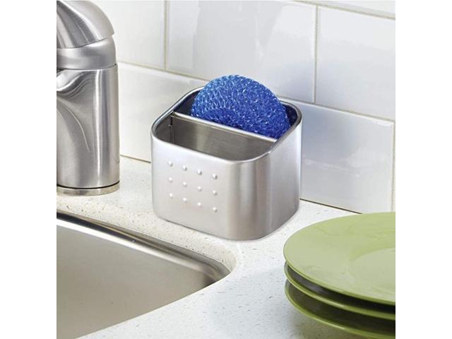 Modern Metal Farmhouse Kitchen Sink Storage Organizer Caddy - Small Holder  for Sponges, Soaps, Scrubbers - Use in Kitchen, Laundry, Utility Room,  Bathroom, Garage - Brushed - Newegg.com