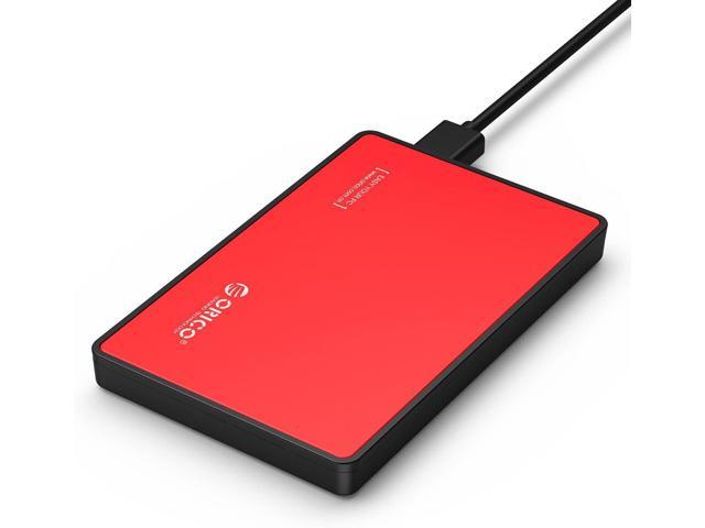 USB 2.5 Enclosure SATA External Drive Enclosure Portable Hard Disk Case Adapter for 7/9.5mm HDD SSD Tool Free Support UASP Max 4TB Compatible with PS4 Xbox Samsung WD Seagate - 2588 Red