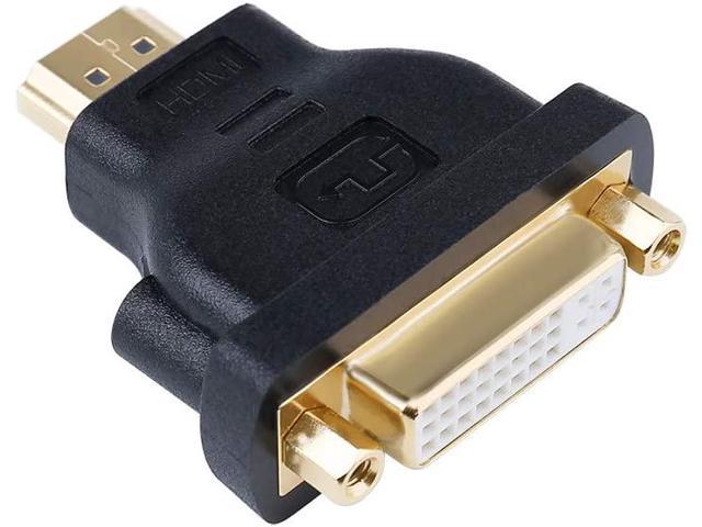 DTECH DVI Female to HDMI Male Adapter Bi-Directional DVI-I 24+5 Port Converter 