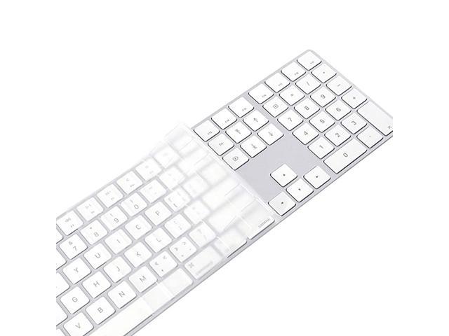 Model: MQ052LL/A Wireless Bluetooth Keyboard Transparent Clear 0.13 mm Full Size TPU Protector ProElife Ultra Thin Keyboard Cover Skin for Apple Magic Keyboard with Numeric Keypad A1843 US Layout 