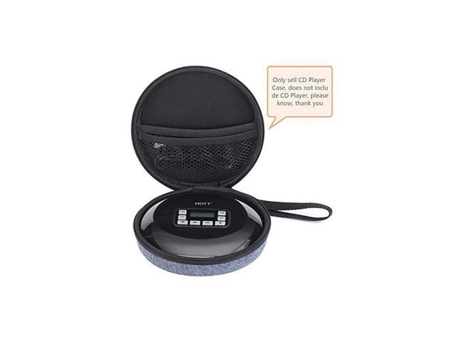 Portable CD Player Case/Bag/Box USB Cable and AUX Cable Headphone Travel Storage Case Compatible for HOTT Portable CD Player 511/611/711/611T Personal Compact Disc Player CDs