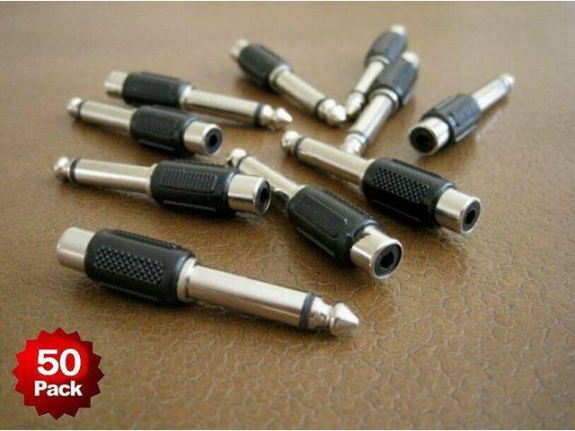 Adattatore Rca Jack 6.3 Set 5 Adattatori Audio Jack 6,35mm Maschio Mono A RCA Femmina - Placcati In Oro, Per Collegamenti Audio Adattatore 1/4 A RCA Femmina - Foto 5