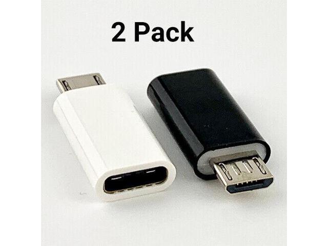 2pcs USB-C Type-c Female to Micro USB Male Adapter Converter Connector FES